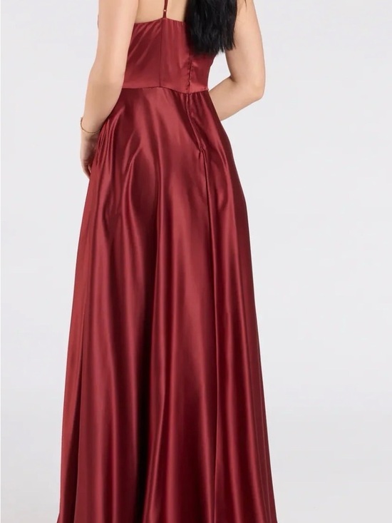 Blondie Nites Dresses & Skirts - Blondie Nites Wine Red Satin Backless Maxi Dress